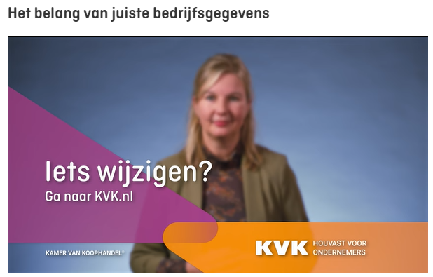 Kloppen de KVK-gegevens van uw bedrijf?